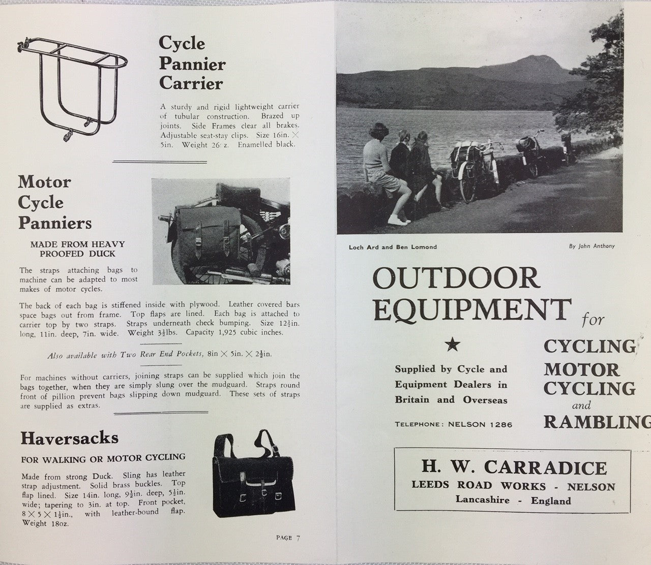 Carradice from the 1950s