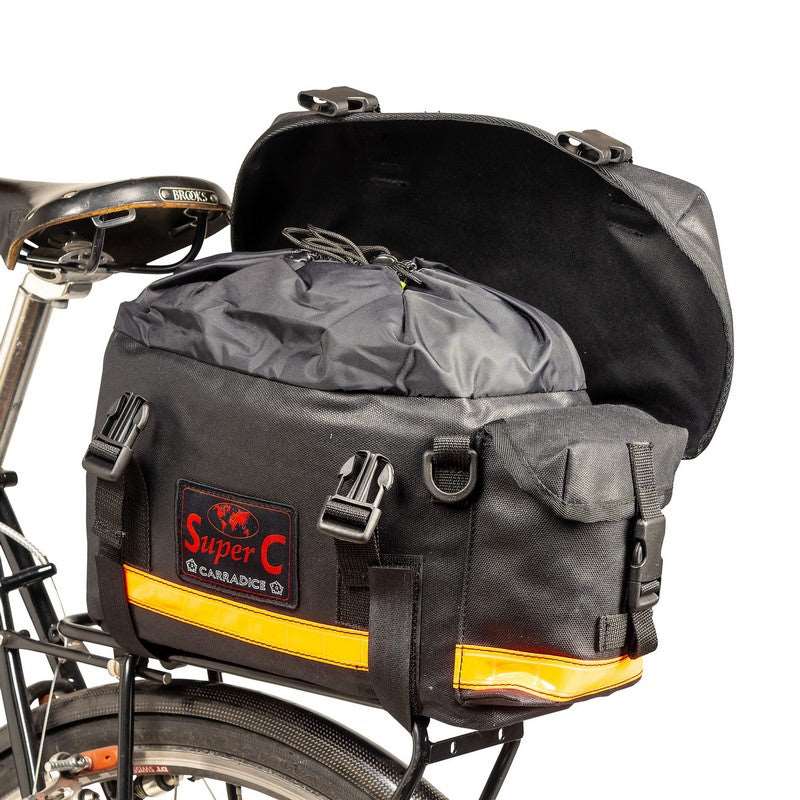 Zip-free Super C Rear Rack Bag (w  Side Pocket) - Carradice