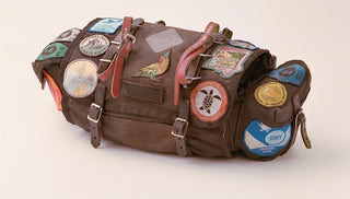 Audax Barley Saddlebag with badges and patches