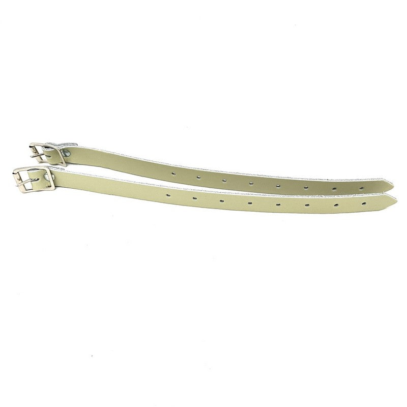 Leather Straps (Pair) White